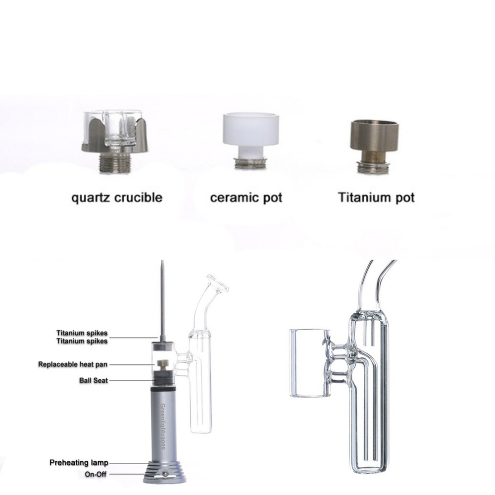 Portable ENail Rig 2500mAh Quartz Titanium Ceramic